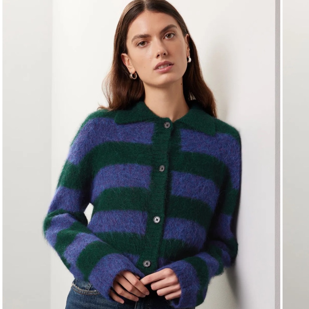 Rails Purple and Black Wool “amber” Cardigan